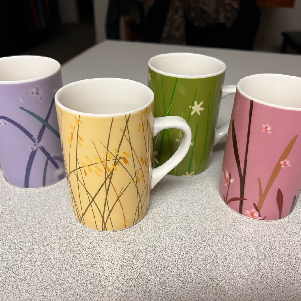 Starbucks Floral Mug Set 2004